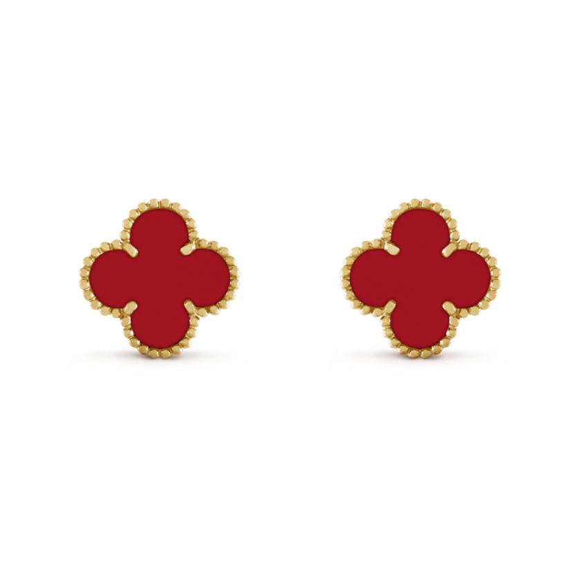 Van Cleef & Arpels Vintage Alhambra Carnelian Earrings