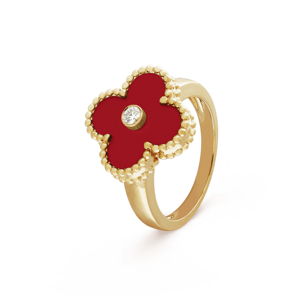 Van Cleef & Arpels Vintage Alhambra Carnelian Ring