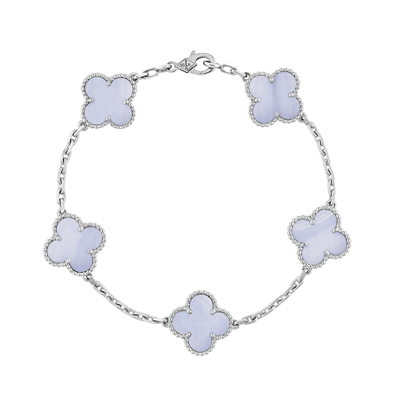 Van Cleef & Arpels Vintage Alhambra Chalcedony Clover Bracelet