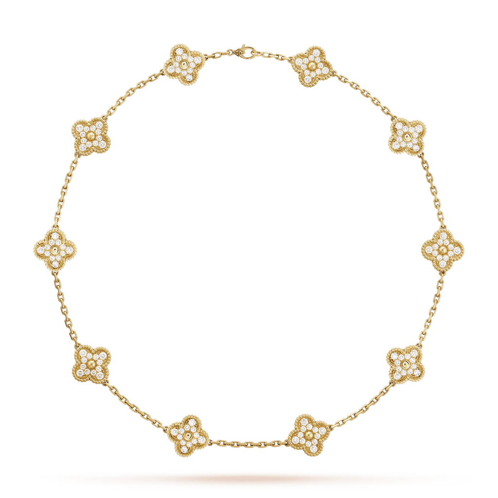 Van Cleef & Arpels Vintage Alhambra 10 Motifs Necklace Design