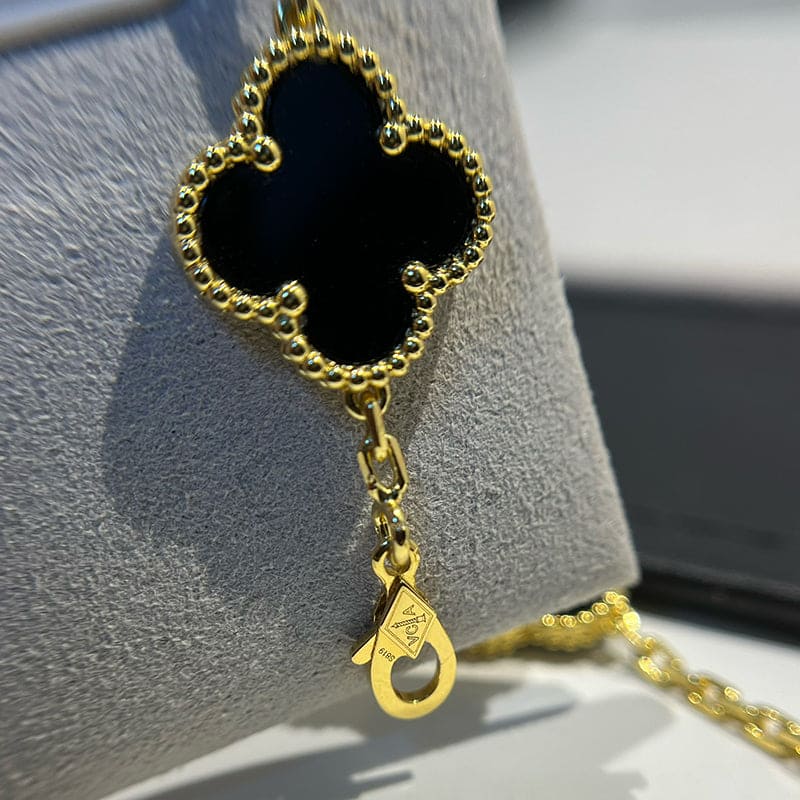 Van Cleef & Arpels Vintage Alhambra Five Motifs Black Clover Bracelet