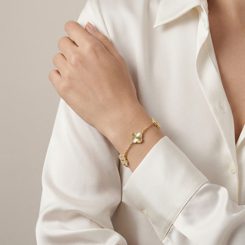 Van Cleef & Arpels Vintage Alhambra Five Motifs Bracelet