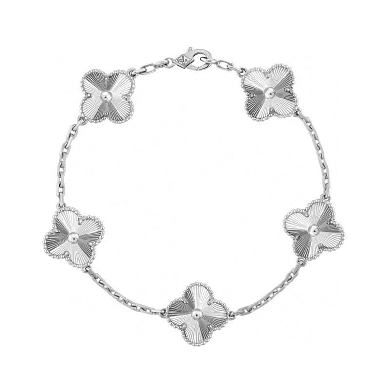 Van Cleef & Arpels Vintage Alhambra Clover Bracelet With Five Motifs