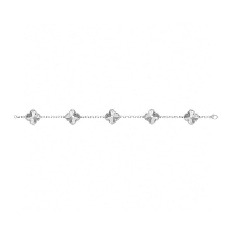 Van Cleef & Arpels Vintage Alhambra Clover Bracelet With Five Motifs