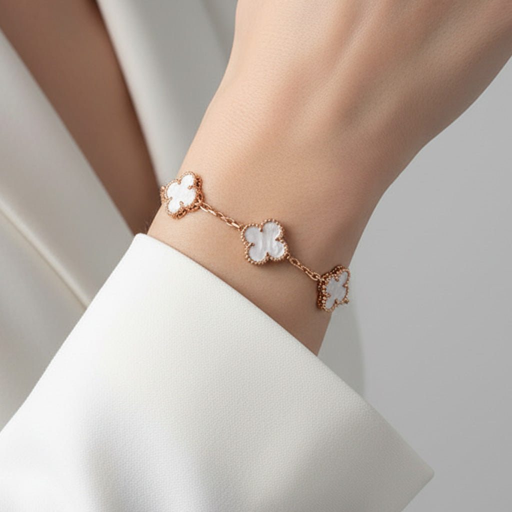 Van Cleef & Arpels Vintage Alhambra Five Motifs Mother of Pearl Bracelet