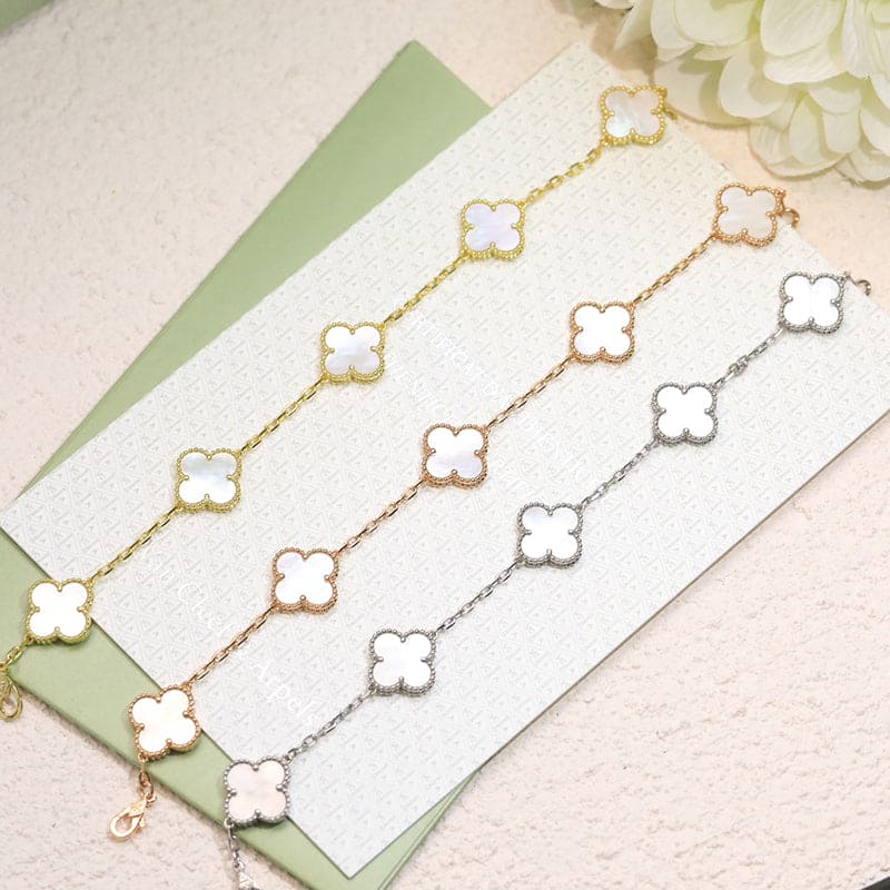 Van Cleef & Arpels Vintage Alhambra Five Motifs Mother of Pearl Bracelet