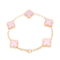 Van Cleef & Arpels Vintage Alhambra Five Motifs Pink Opal Bracelet