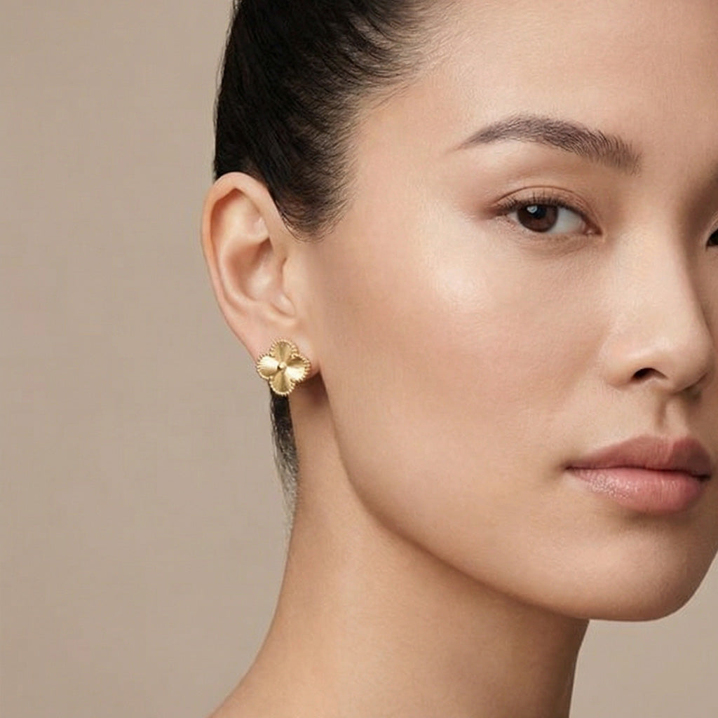 Van Cleef & Arpels Vintage Alhambra Guilloche Earrings