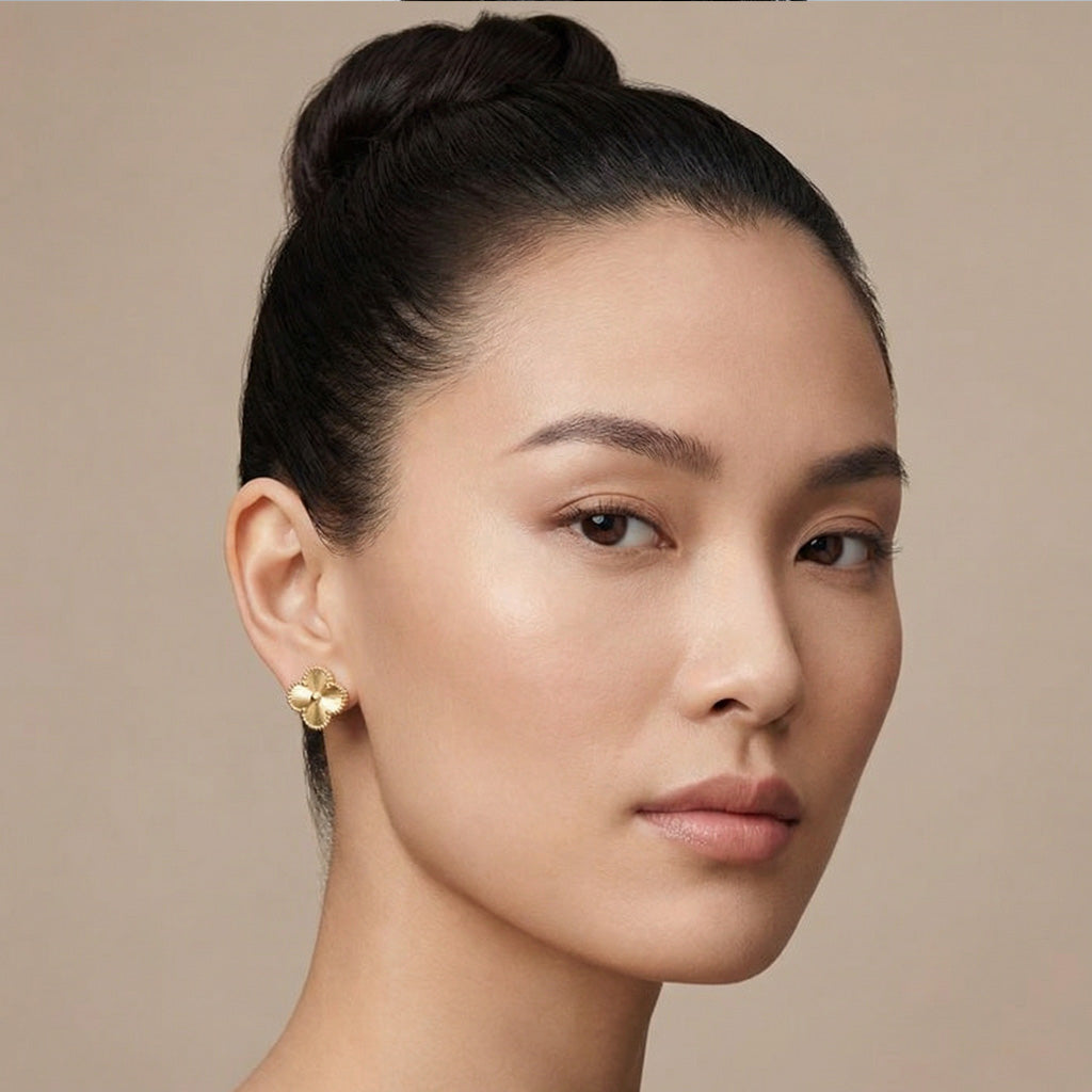 Van Cleef & Arpels Vintage Alhambra Guilloche Earrings