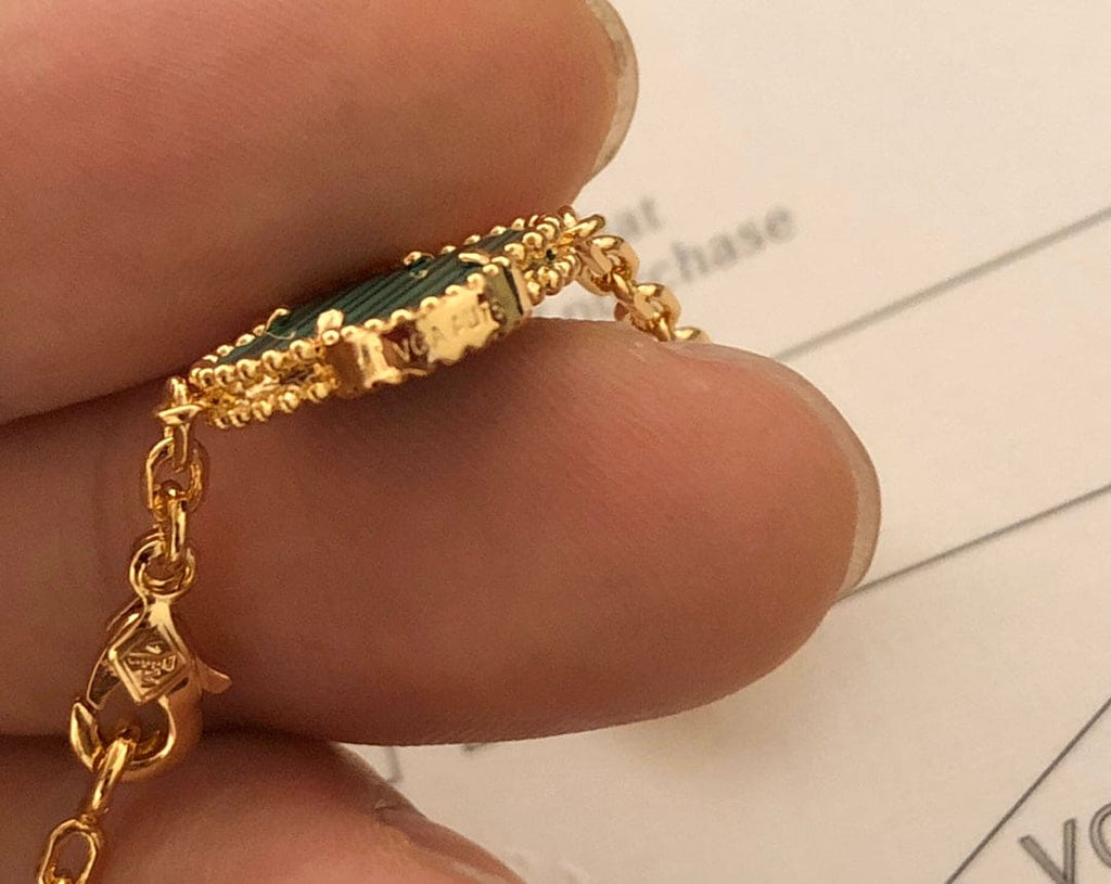 Van Cleef & Arpels Vintage Alhambra Malachite 10 Motifs Necklace