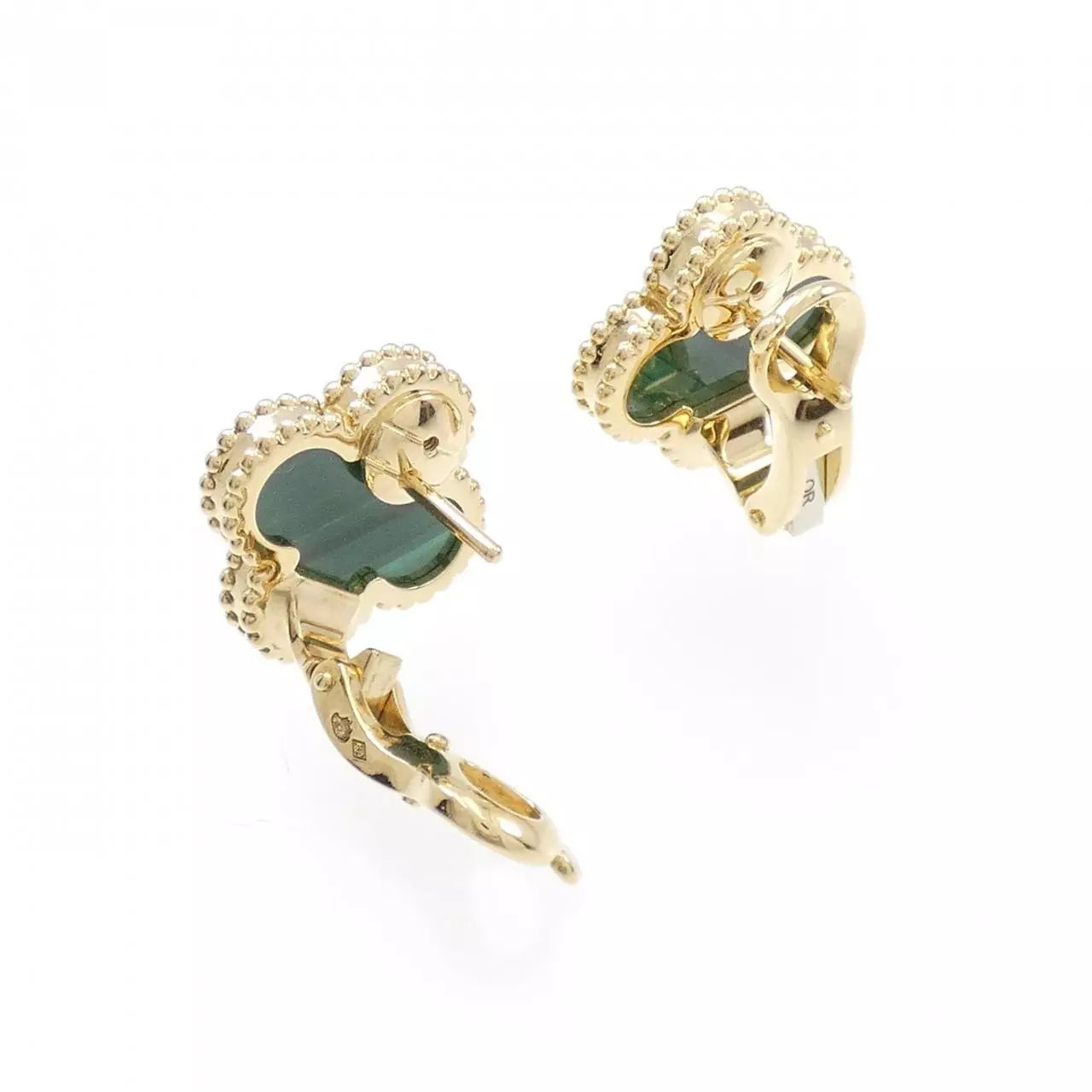 Van Cleef & Arpels Vintage Alhambra Malachite Earrings