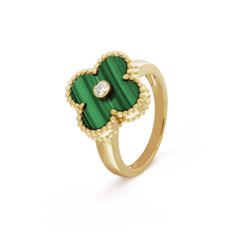 Van Cleef & Arpels Vintage Alhambra Malachite Ring