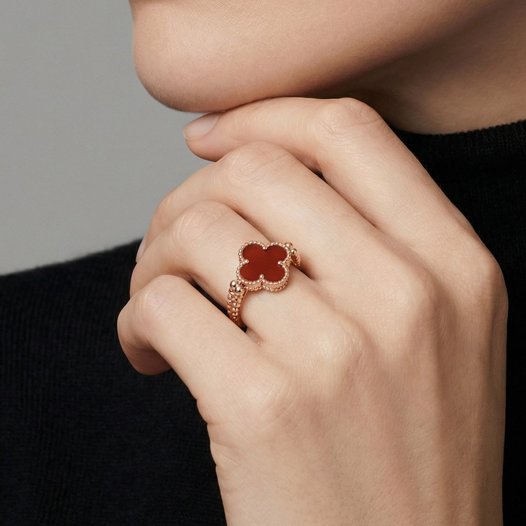 Van Cleef & Arpels Vintage Alhambra Reversible Ring
