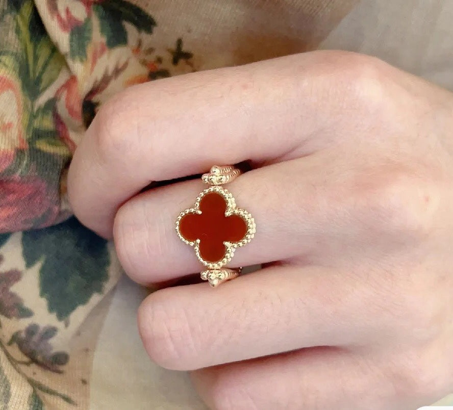 Van Cleef & Arpels Vintage Alhambra Reversible Ring