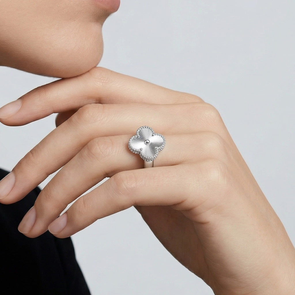 Van Cleef & Arpels Vintage White Alhambra Ring