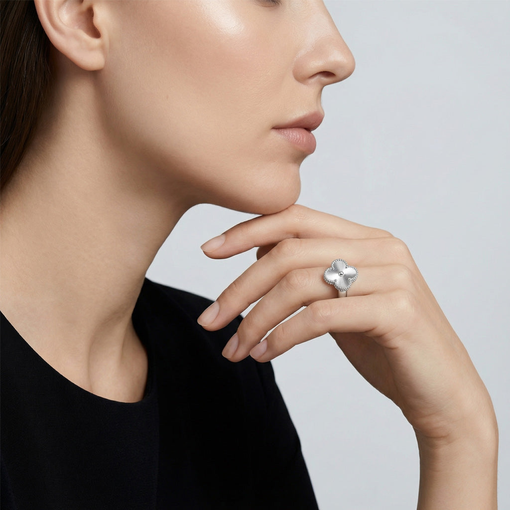 Van Cleef & Arpels Vintage White Alhambra Ring