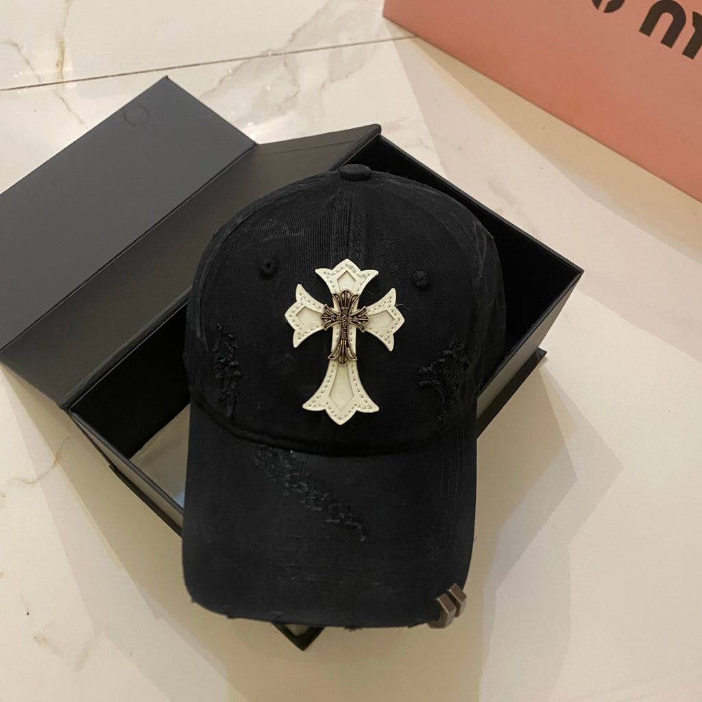 Chrome Hearts Distressed Washed Baseball Cap